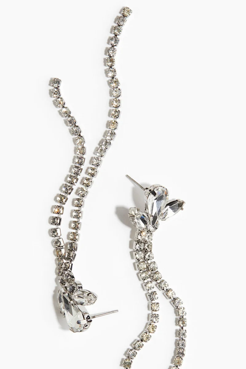 H&M Rhinestone-chain earrings